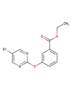 Astatech ETHYL 3-(5-BROMOPYRIMIDIN-2-YLOXY)BENZOATE, 97.00% Purity, 0.25G